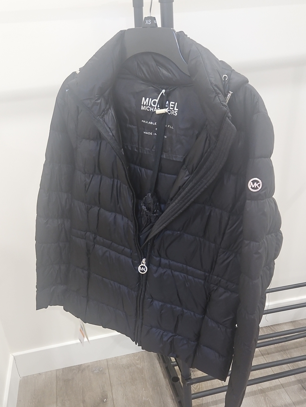 Michael Kors Women's Black Quilted Packable Puffer Jacket